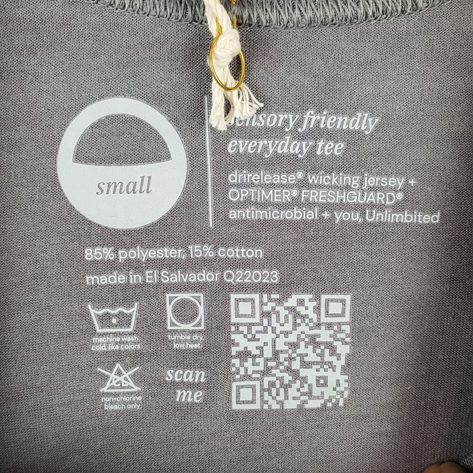 No Limbits Adaptive Sensory T Shirt Women Small Gray Moisture Wicking Freshguard — image 4 of 7